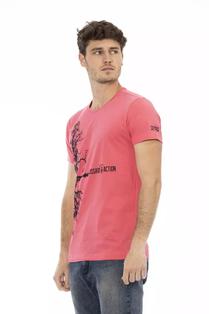 Trussardi Action Mehrfarbiges Herren-T-Shirt aus Baumwolle