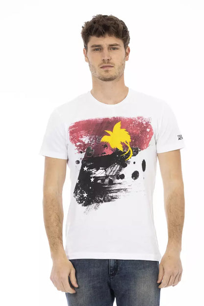 Trussardi Action Weißes Baumwoll-T-Shirt für Herren