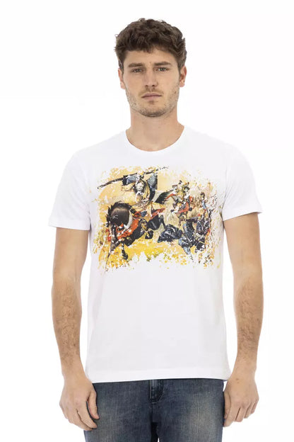 Trussardi Action Weißes Baumwoll-T-Shirt für Herren