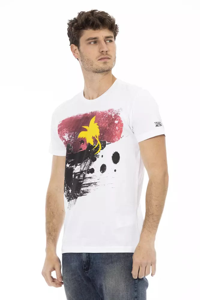 Trussardi Action Weißes Baumwoll-T-Shirt für Herren
