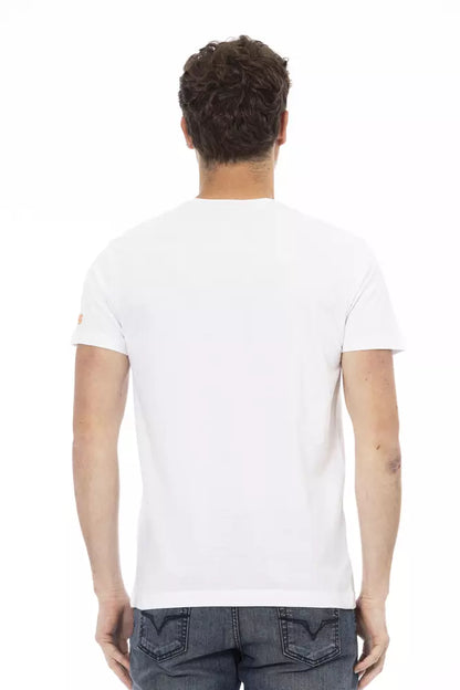 Trussardi Action Weißes Baumwoll-T-Shirt für Herren