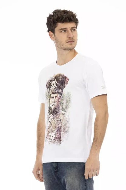 Trussardi Action Weißes Baumwoll-T-Shirt für Herren
