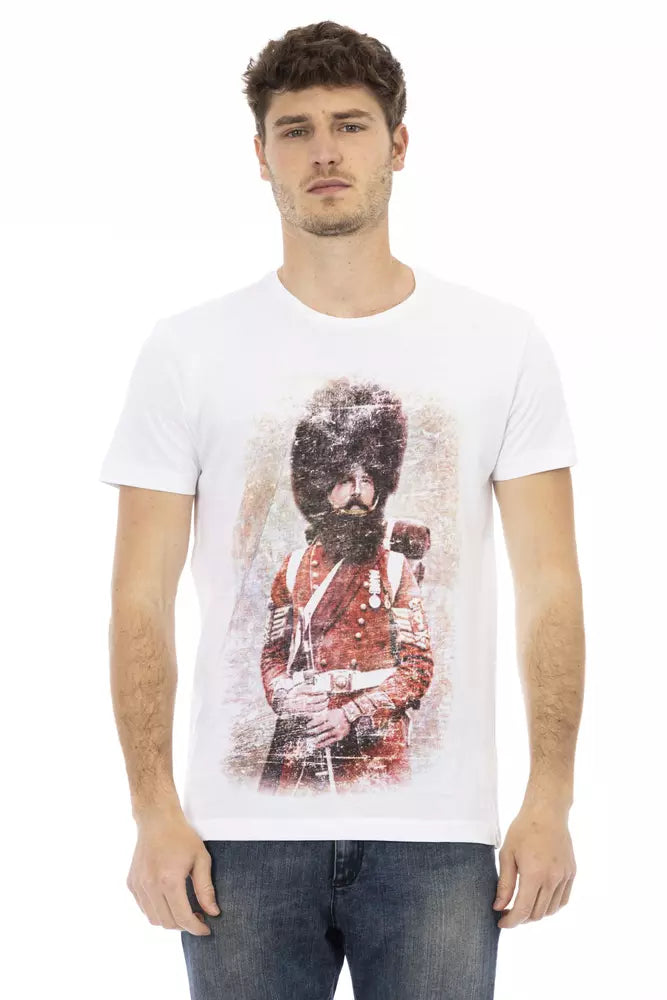 Trussardi Action Weißes Baumwoll-T-Shirt für Herren