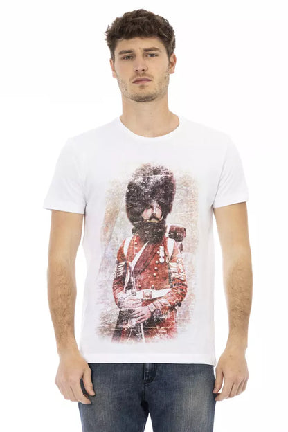 Trussardi Action Weißes Baumwoll-T-Shirt für Herren