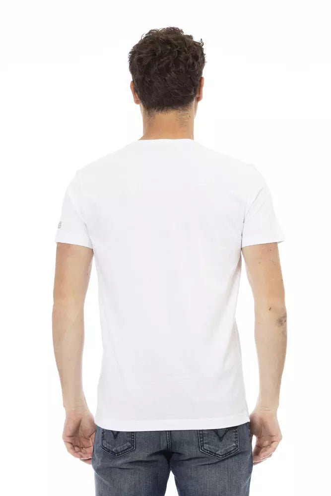 Trussardi Action Weißes Baumwoll-T-Shirt für Herren