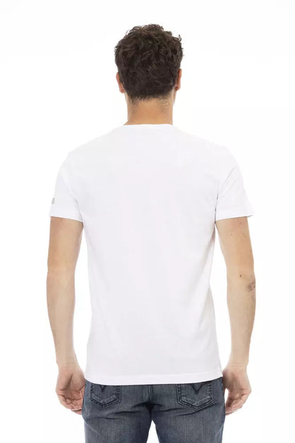 Trussardi Action Weißes Baumwoll-T-Shirt für Herren