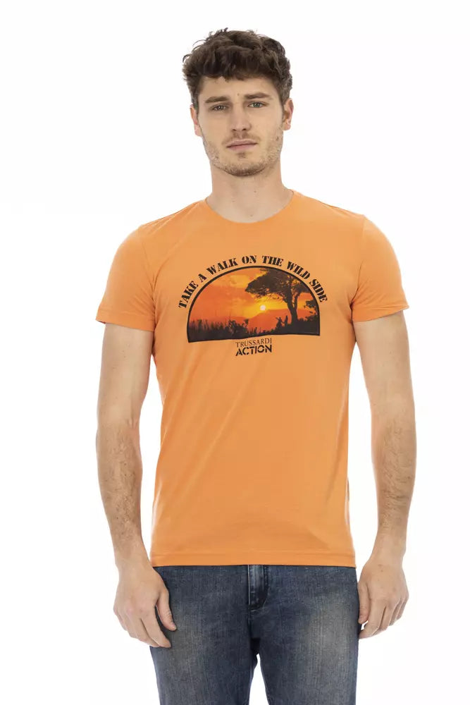 Trussardi Action Orange Baumwolle Herren T-Shirt