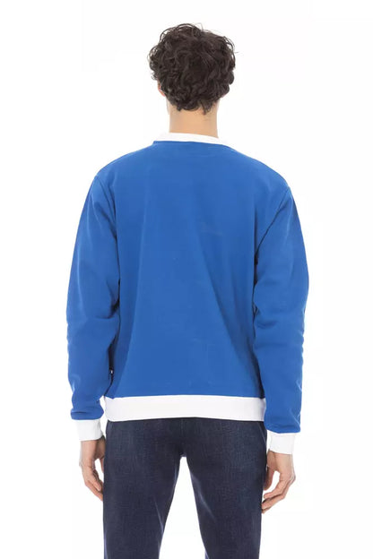Baldinini Trend Blauer Baumwollpullover für Herren