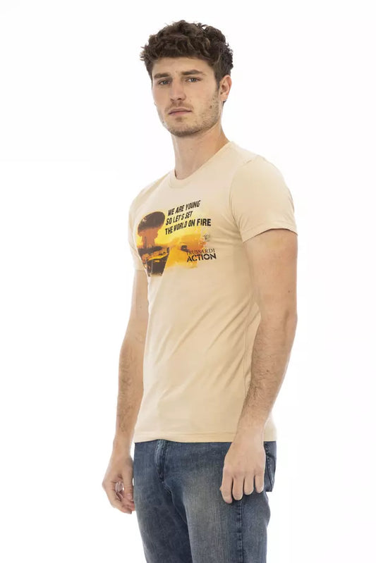 Trussardi Action Beige Baumwolle Herren T-Shirt