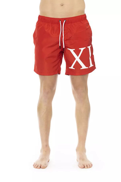 Bikkembergs – Rote Polyester-Badeshorts für Herren