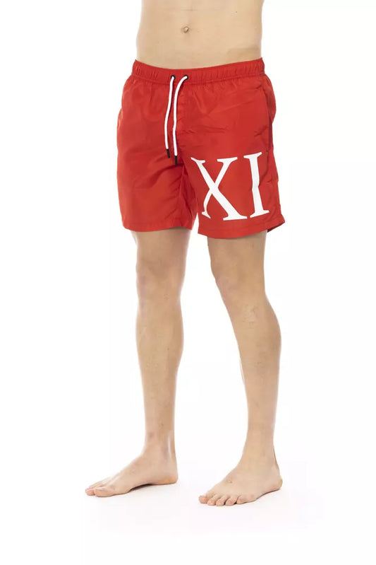 Bikkembergs – Rote Polyester-Badeshorts für Herren