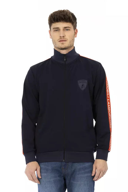 Automobili Lamborghini Blaues Polyester-Herren-Sweatshirt