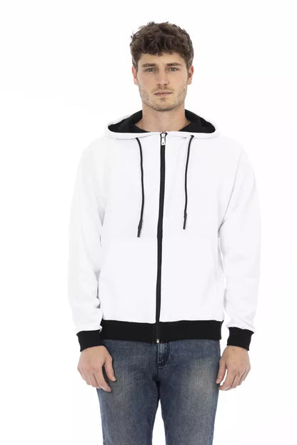 Baldinini Trend Herren-Hoodie aus weißer Baumwolle