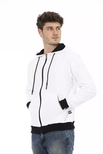 Baldinini Trend Herren-Hoodie aus weißer Baumwolle