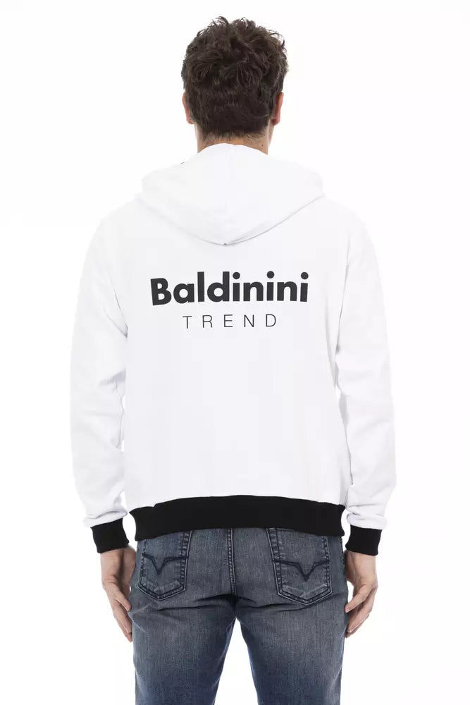 Baldinini Trend Herren-Hoodie aus weißer Baumwolle