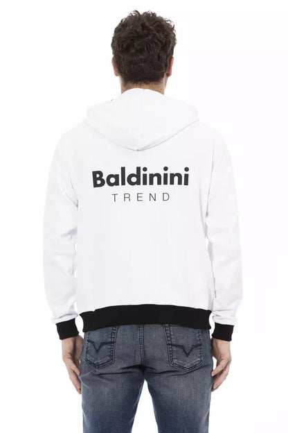 Baldinini Trend Herren-Hoodie aus weißer Baumwolle