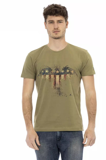 Trussardi Action Grünes Baumwoll-T-Shirt für Herren