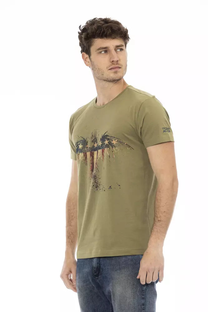 Trussardi Action Grünes Baumwoll-T-Shirt für Herren