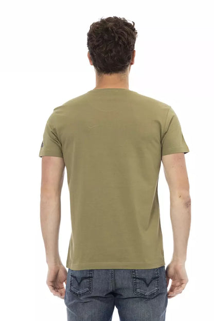 Trussardi Action Grünes Baumwoll-T-Shirt für Herren