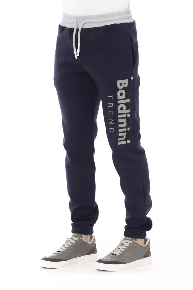 Baldinini Trend Blaue Herren Sporthose aus Baumwolle