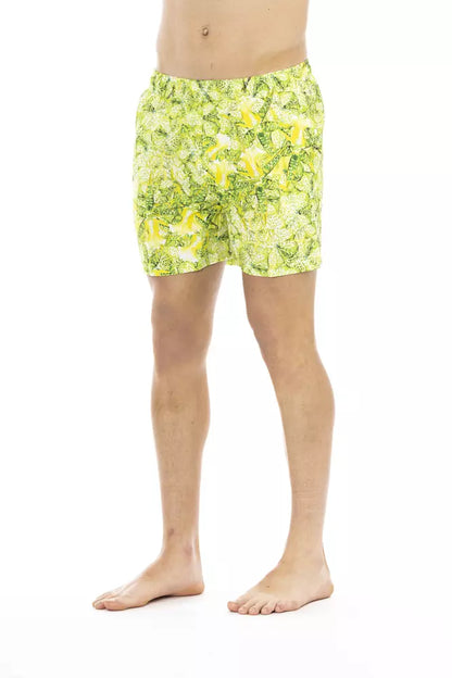 Just Cavalli Grüne Polyester Herren Badeshorts