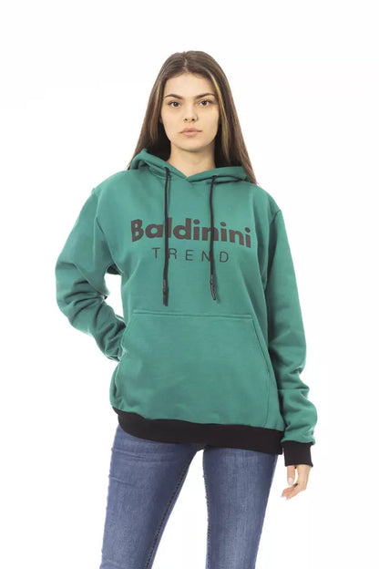 Baldinini Trend Schwarzer Baumwoll-Hoodie für Damen