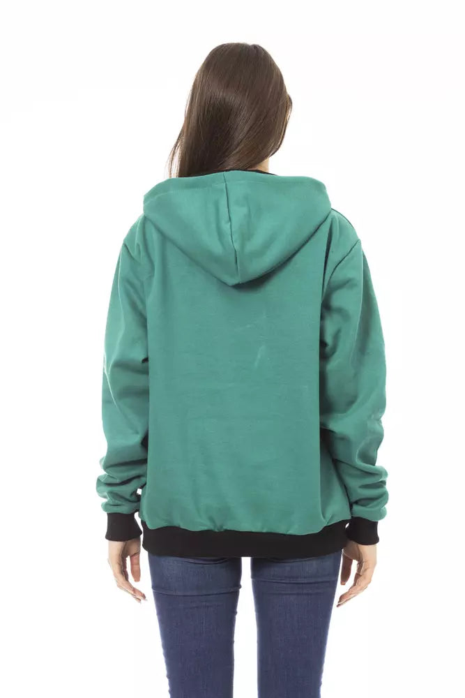 Baldinini Trend Schwarzer Baumwoll-Hoodie für Damen