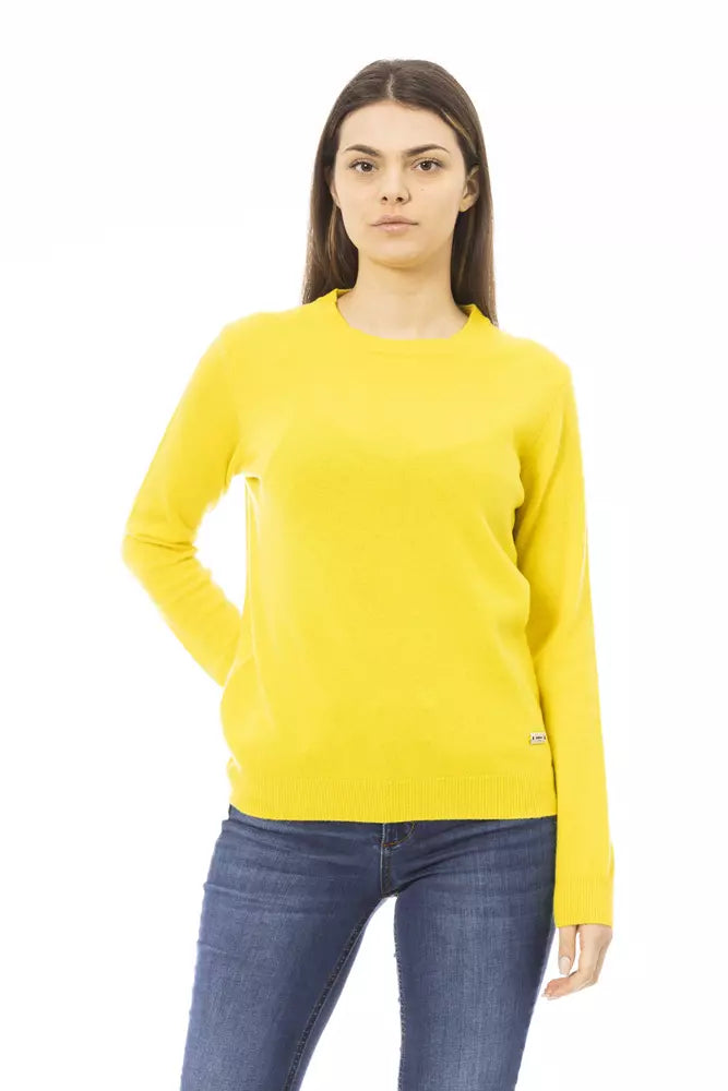 Baldinini Trend Gelber Kaschmir Damen Pullover
