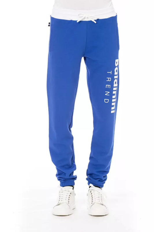 Baldinini Trend Blaue Herren Sporthose aus Baumwolle