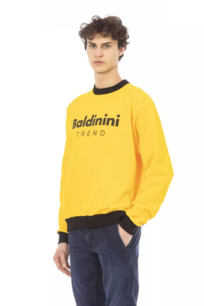 Baldinini Trend Gelber Baumwollpullover für Herren