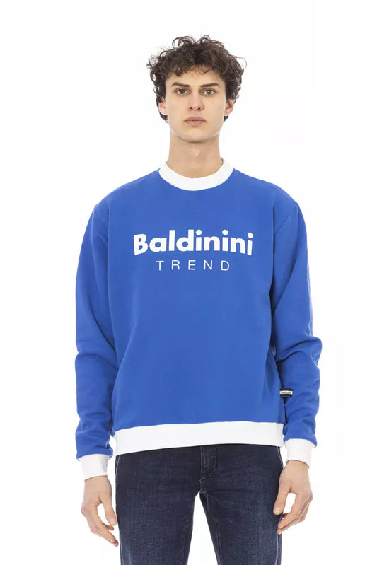 Baldinini Trend Blauer Baumwollpullover für Herren