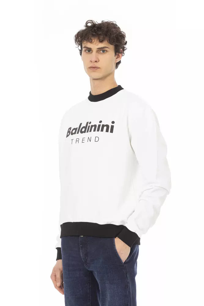 Baldinini Trend Herren-Hoodie aus weißer Baumwolle