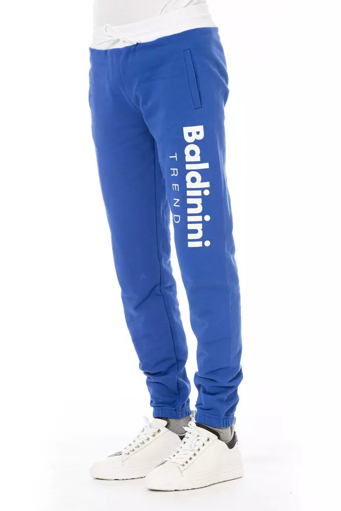 Baldinini Trend Blaue Herren Sporthose aus Baumwolle