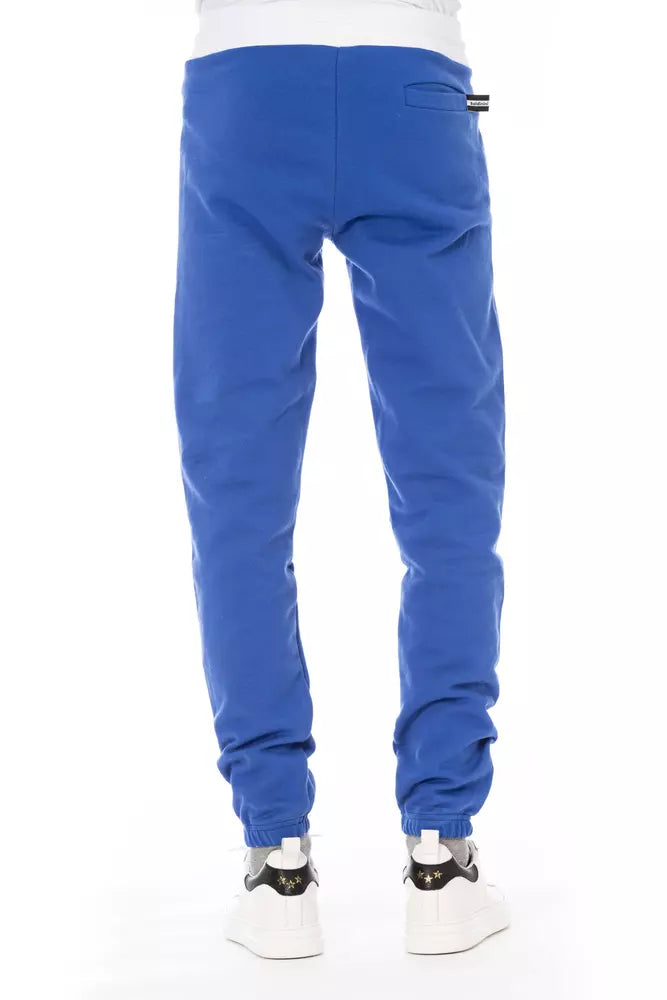 Baldinini Trend Blaue Herren Sporthose aus Baumwolle