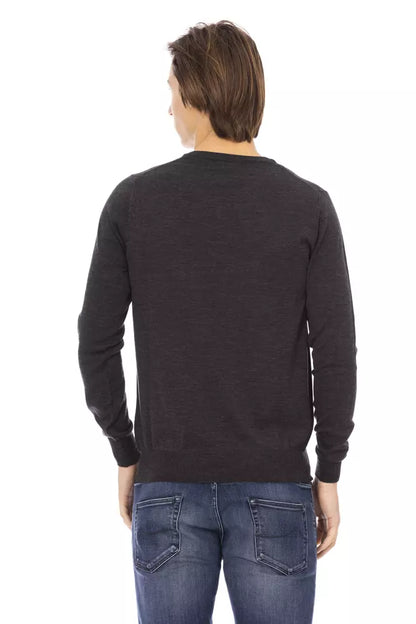 Baldinini Trend Grauer Stoff Herren Pullover