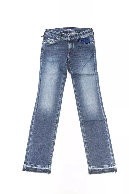 Jacob Cohen Damen-Jeans, schmale Passform, blaue Baumwolle