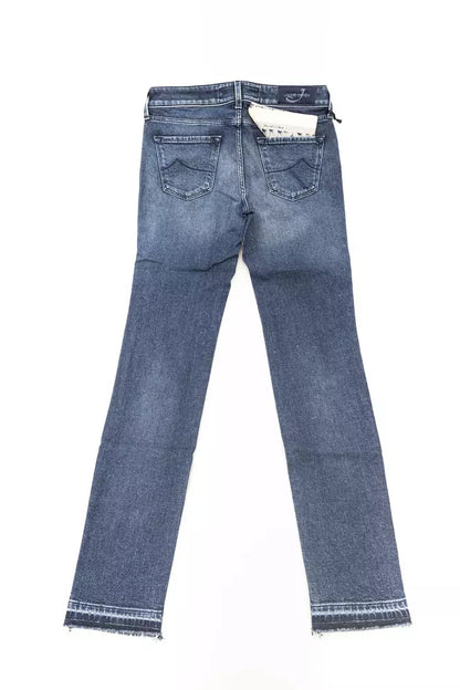 Jacob Cohen Damen-Jeans, schmale Passform, blaue Baumwolle