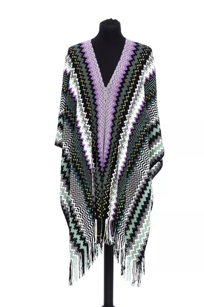 Missoni Mehrfarbiger Wollponcho für Damen