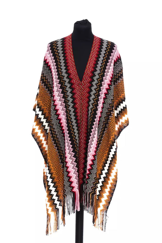 Missoni Mehrfarbiger Wollponcho für Damen