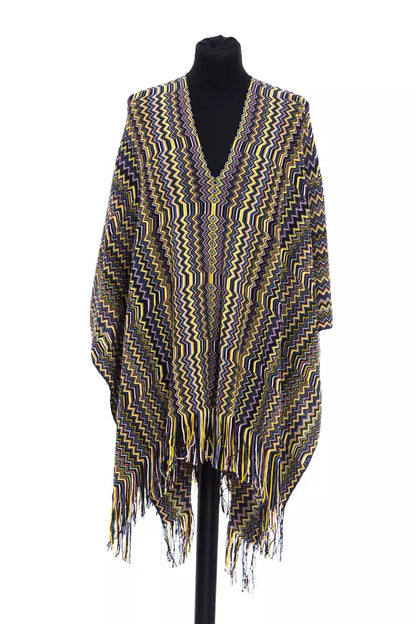 Missoni Mehrfarbiger Wollponcho für Damen