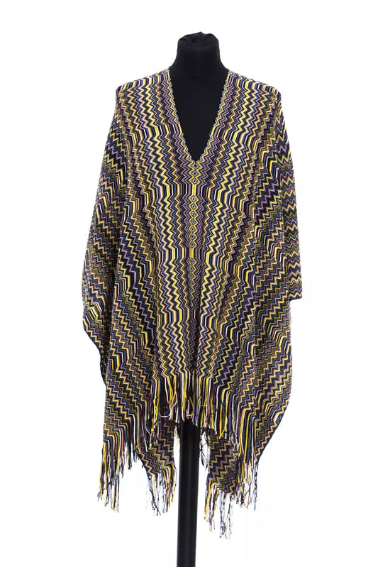 Missoni Mehrfarbiger Wollponcho für Damen