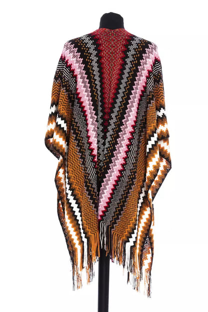 Missoni Mehrfarbiger Wollponcho für Damen