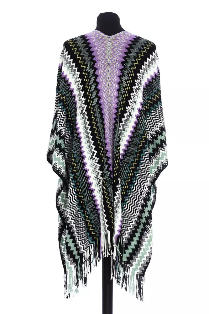 Missoni Mehrfarbiger Wollponcho für Damen