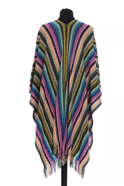 Missoni Mehrfarbiger Wollponcho für Damen