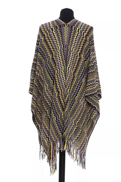 Missoni Mehrfarbiger Wollponcho für Damen
