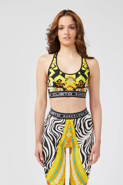 بلوزة نسائية من البولي أميد الأصفر من كوستو برشلونة