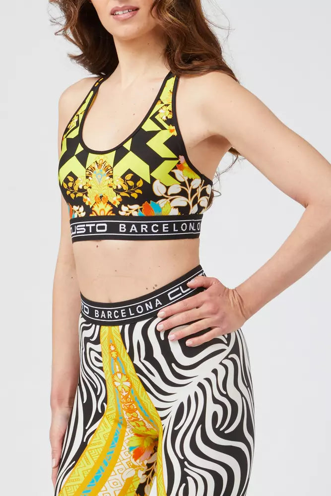 بلوزة نسائية من البولي أميد الأصفر من كوستو برشلونة