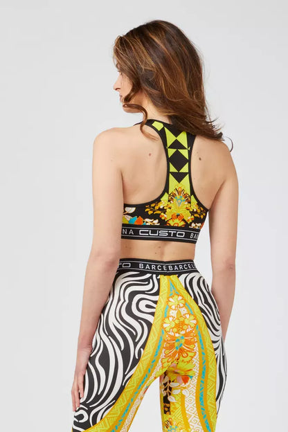 بلوزة نسائية من البولي أميد الأصفر من كوستو برشلونة