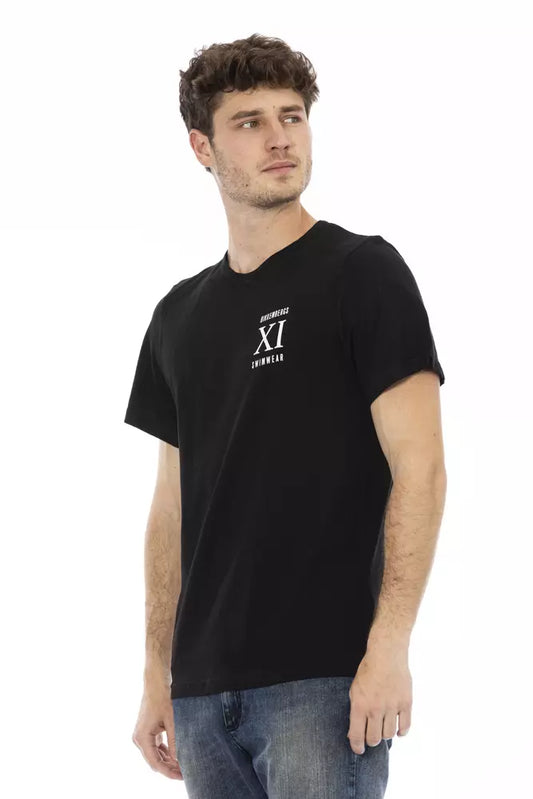 Bikkembergs Herren-T-Shirt aus schwarzer Baumwolle
