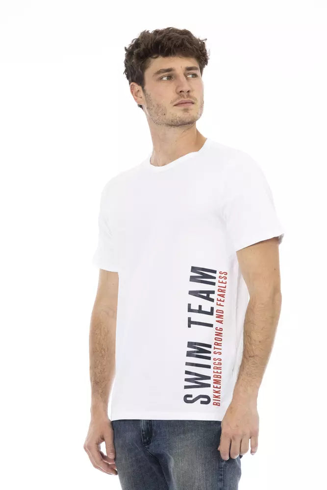 Bikkembergs Weißes Baumwoll-T-Shirt für Herren